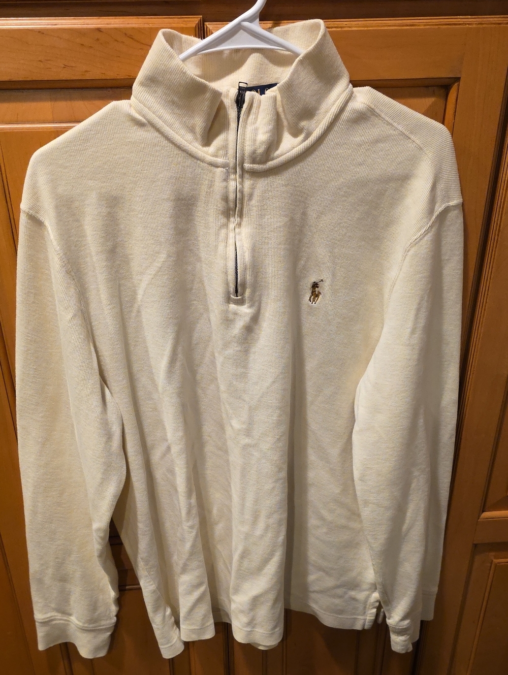 Polo by Ralph Lauren Ivory Half-Zip Pullover Sweater